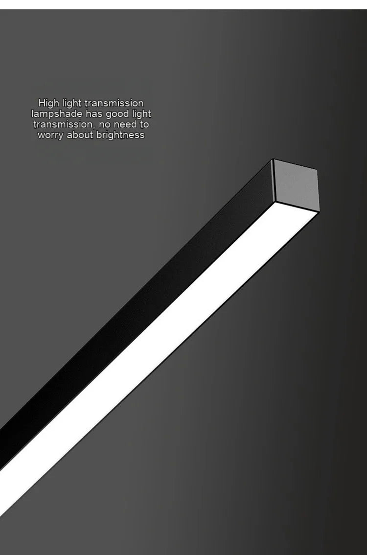 Long Aluminium LED Ceiling Light Modern Creative Design Ceiling Lamp Indoor Lighting Fixture Hallway Balcony Aisle Office Lustre