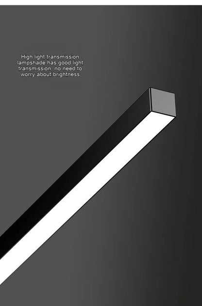 Long Aluminium LED Ceiling Light Modern Creative Design Ceiling Lamp Indoor Lighting Fixture Hallway Balcony Aisle Office Lustre