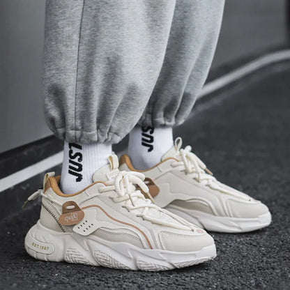 Men's Sneakers 2025 Spring Comfortable Non-slip Outdoor Running Shoes Elasticity Platform Basketball Athletic Tenis Masculino