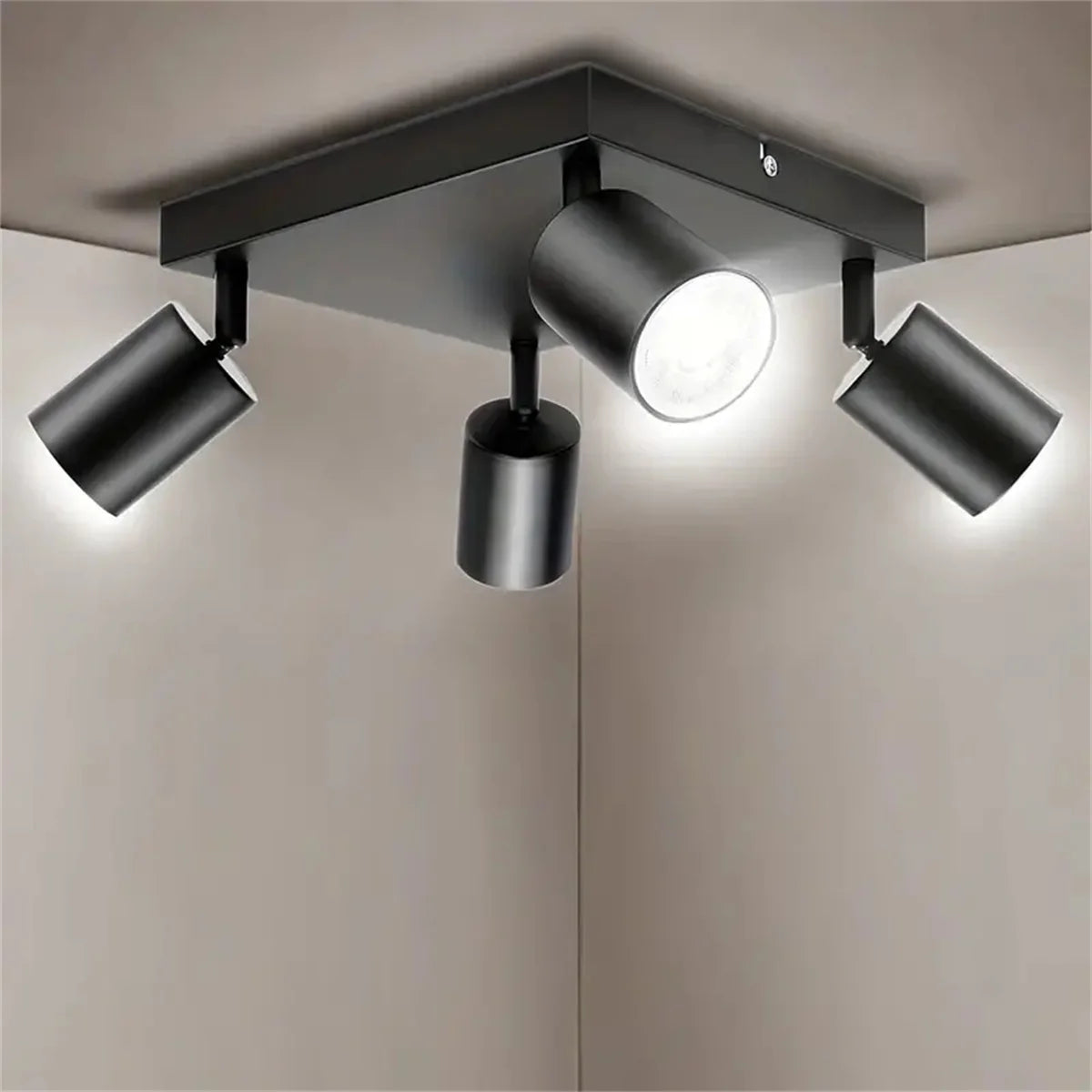 Modern LED Ceiling Light -  GU10 Wall Light Black - Energy Saving, Living Room, Bedroom, Kitchen, Easy Installation, Bulb Not In