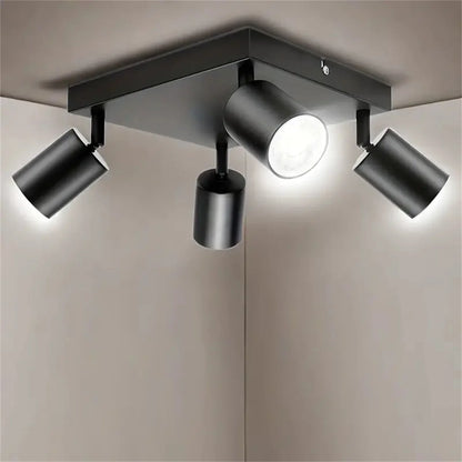 Modern LED Ceiling Light -  GU10 Wall Light Black - Energy Saving, Living Room, Bedroom, Kitchen, Easy Installation, Bulb Not In