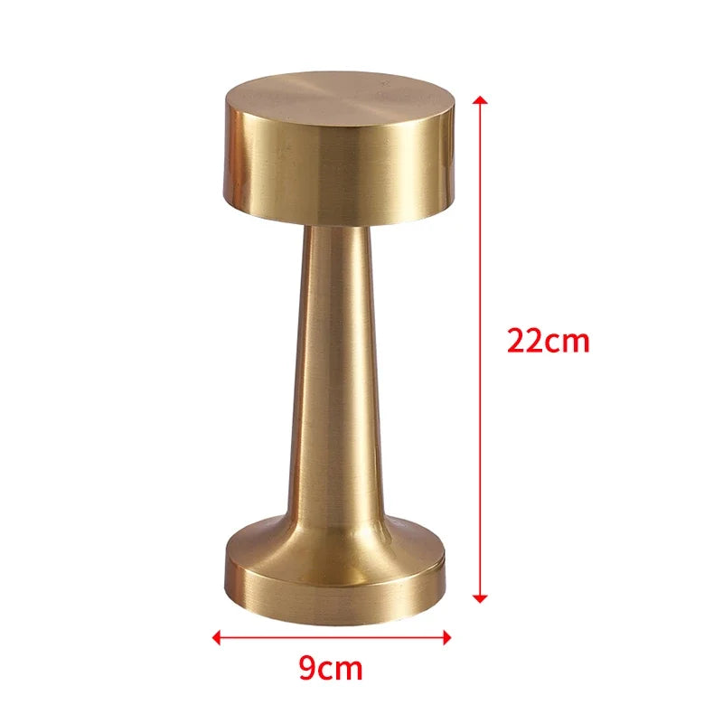 LED Touch Table Lamp Desktop Night Light Rechargeable Cordless Decor Lamp for Restaurant Hotel Bar Bedroom Bedside Light Lamp