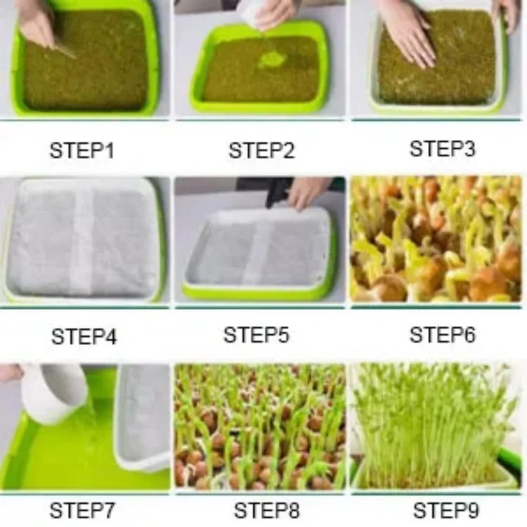 Microgreens Sprouter Tray Hydroponic / Sprouting Tray For Sprout Horticultural Hydroponic Systems Tray Garden Nursery Potted