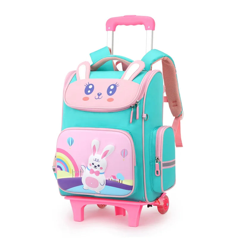 Kids Trolley Backpack For Girls Primary School Rolling Backpack for Boys School bag with Wheels School Wheeled Backpack Book Bag