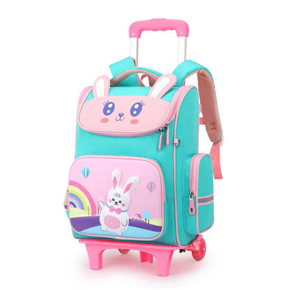 Kids Trolley Backpack For Girls Primary School Rolling Backpack for Boys School bag with Wheels School Wheeled Backpack Book Bag