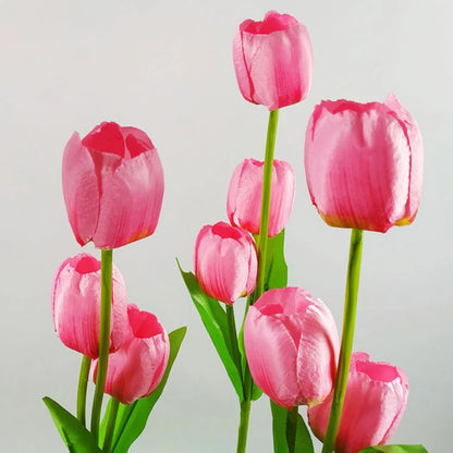 3 Heads Solar Lights Outdoor Decorative Solar Garden Lights tulips Flower Lawn Lamp for Yard Patio Garden Decor