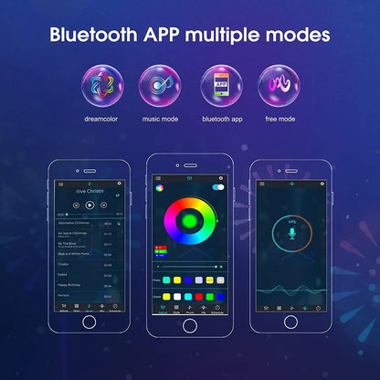 Smart LED Light Strip DIY Firework Remote Bluetooth Festoon Lamp For Christmas Bedroom Party Wedding Decor Holiday Fairy Lights