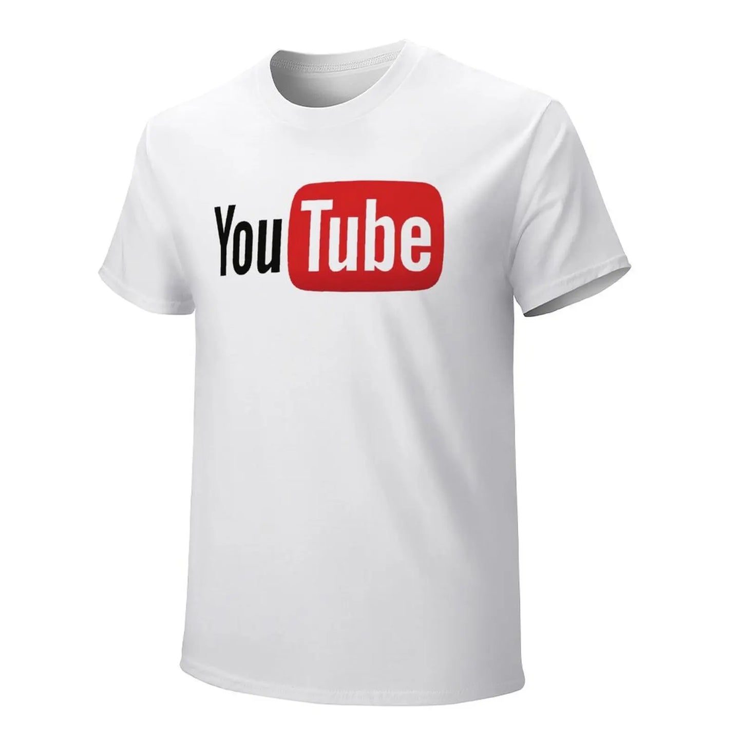 Mens T-Shirt YouTube Logo T-Shirts Fashion Video Website Summer Tees Y2K Fun Design 100% Cotton Clothes Plus Size