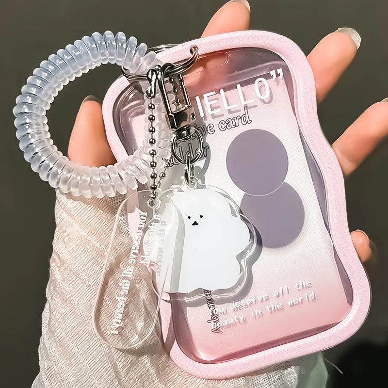 1 Set Student Slide Cover Card Set Meal Card Bus Card ID Protection Set Access Card Campus Card