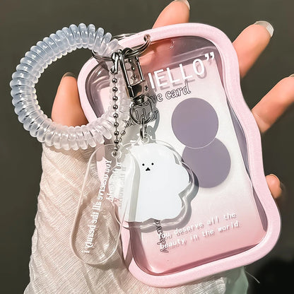 1 Set Student Slide Cover Card Set Meal Card Bus Card ID Protection Set Access Card Campus Card