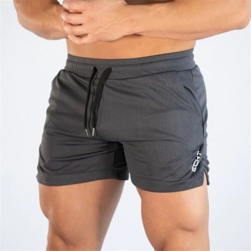 2024 New Fitness Big Muscle Man Fitness Slim Shorts Run And Train On The Beach With Pull Rope And Three Point Fitness Shorts
