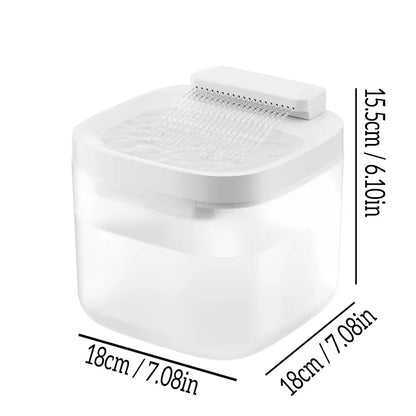 Automatic Pet Water Fountain Square Circulation Filtering Dog Water Dispenser Large Capacity Plastic Cat Water Drinker Home