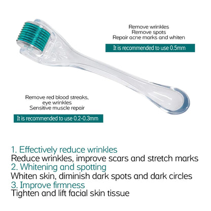 Titanium Derma Pen Roller Hair Growth Beard 540 Microneedle Roller for Facial Skin Care MTS Micro Needle Roller Mesotherapy Use