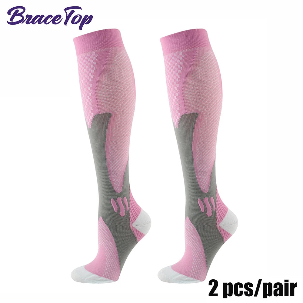 BraceTop 1 Pair Sports Stockings Compression Golf Sport Socks Medical Nursing Stockings Prevent Varicose Veins Socks Rugby Socks