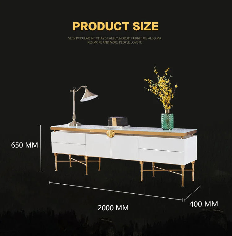 TV Table Small Sitting Room Ground Ark Of Stainless Steel Wooden Furniture Of The Lacquer That Bake