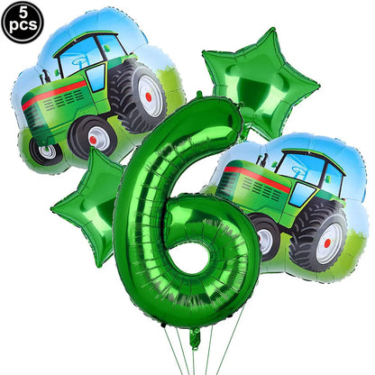 Farm Green Tractor Party Happy Birthday Banners Plates Napkins Tablecloths Farm Themed Birthday Party Supplies Decors