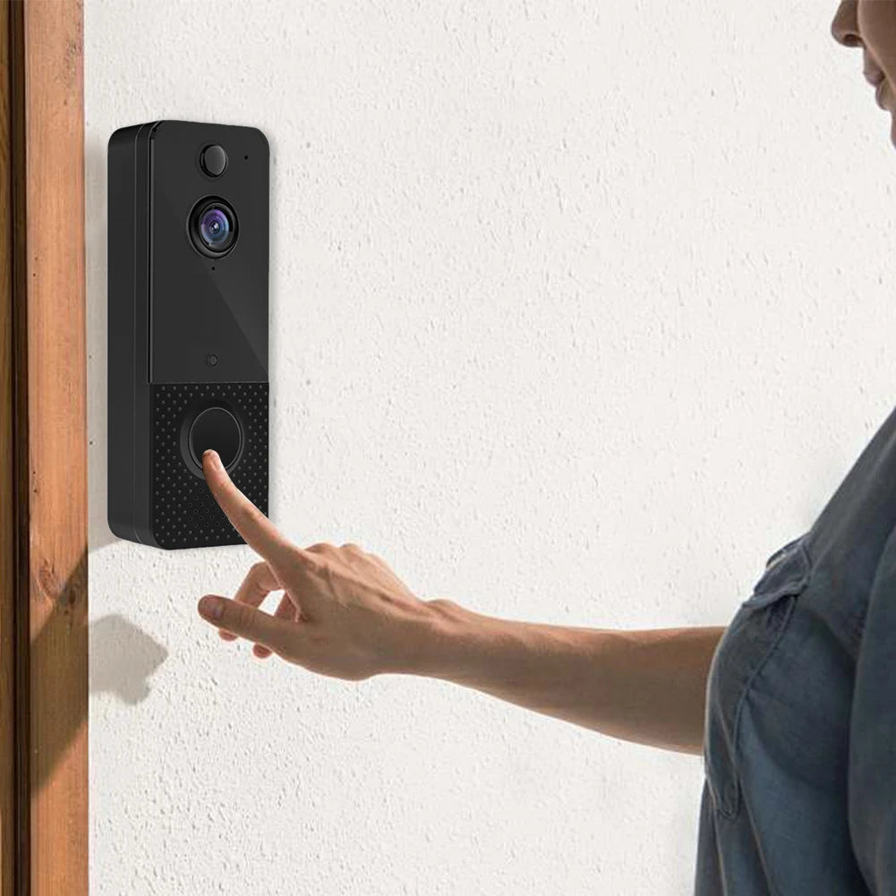 Video Doorbell Camera 2-Way Audio Doorbell with Camera PIR Motion Detection for Home Office