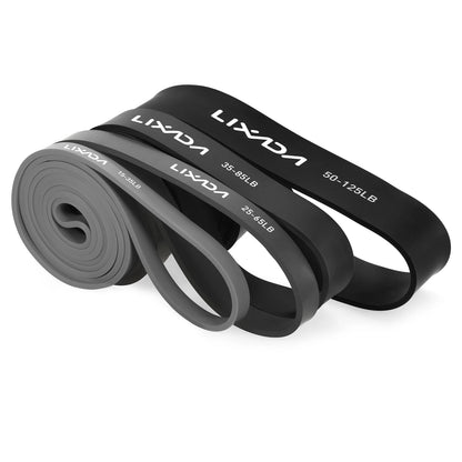 Lixada Pull Up Assist Bands Set Resistance Loop Bands Powerlifting Exercise Stretch Bands with Door Anchor Foam Handles Hooks