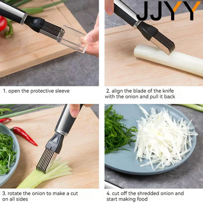 JJYY Garlic Shredders Onion Slicer Cut Onions Vegetable Grater Cutter Multi-slicer Vegetable Tools Shredders Onion Knife