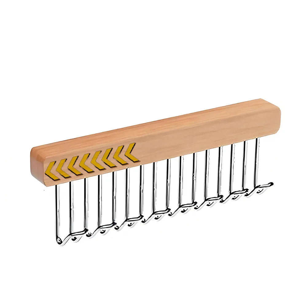 8/12 Hooks Retractable Wood Clothes Hanger Multi-functional Bra Storage Hanger Wall-mounted Wardrobe Hanger Clothes Organizer