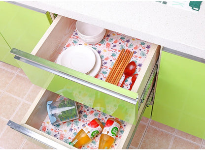 1 Roll Waterproof Table Mats Drawers Cabinet Shelf Liners Thickened Oilproof Mat Cartoon Table Pads Kitchen Table Decoration