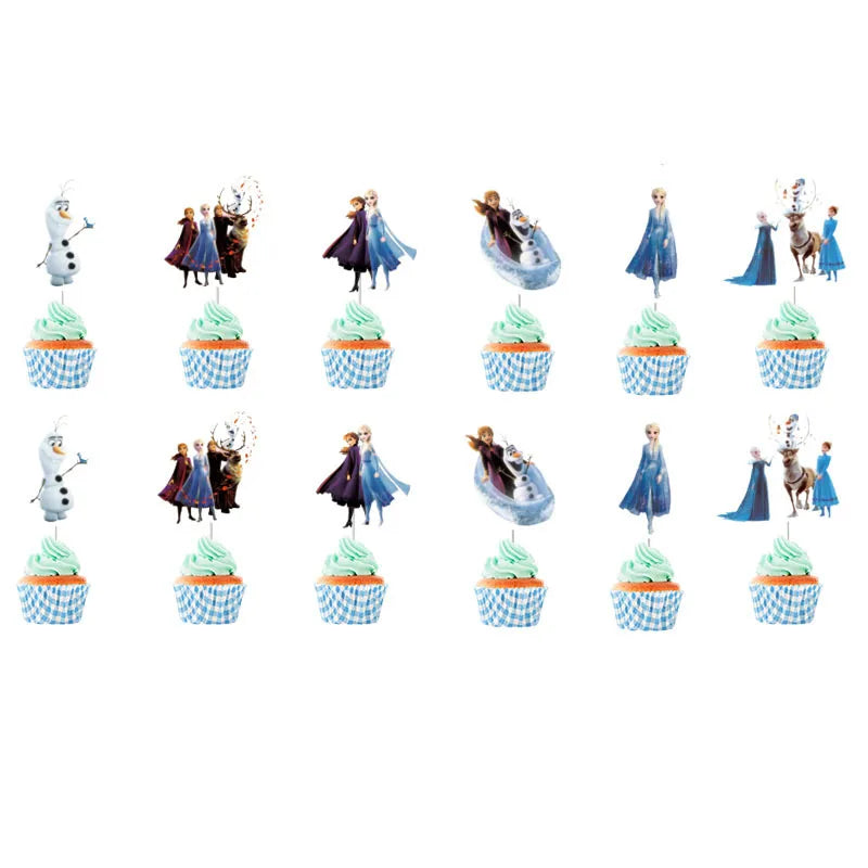Birthday Disney Frozen happy party for party Disposable tableware girl fover party decor Snow Queen anniversary party Supplies
