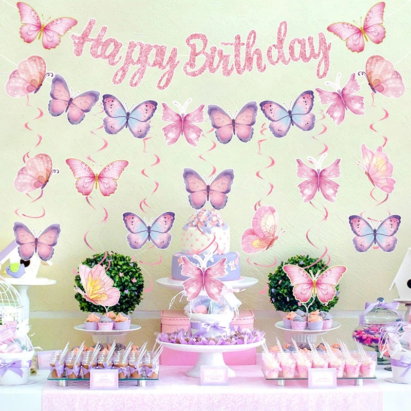 Butterfly Party Snack Tray Butterfly Birthday Party Decoration Kids Girls Birthday Party Supplies Baby Shower Party Decoration