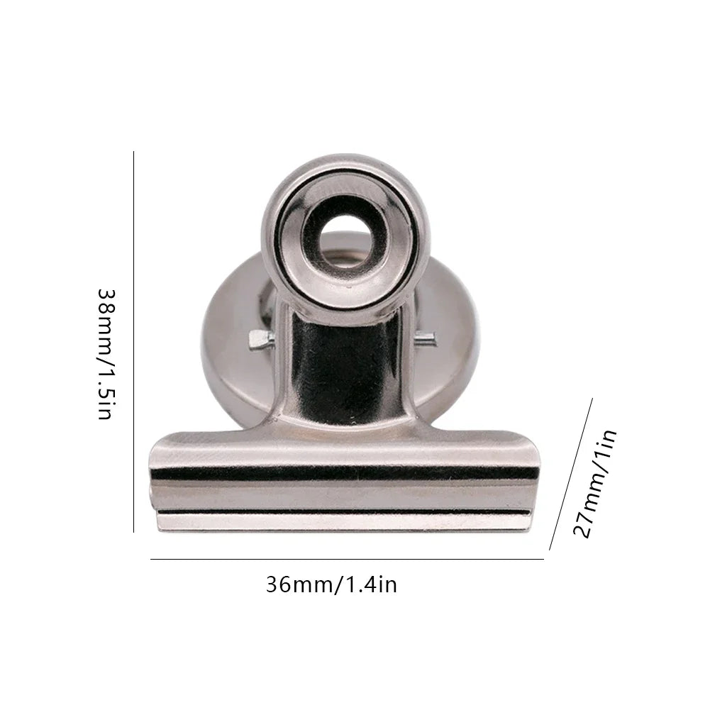 12/60pcs Fridge Strong Clips Magnets Scratch Free Detailed List Display Fastener Powerful Magnetic Paper Clip for Refrigerator