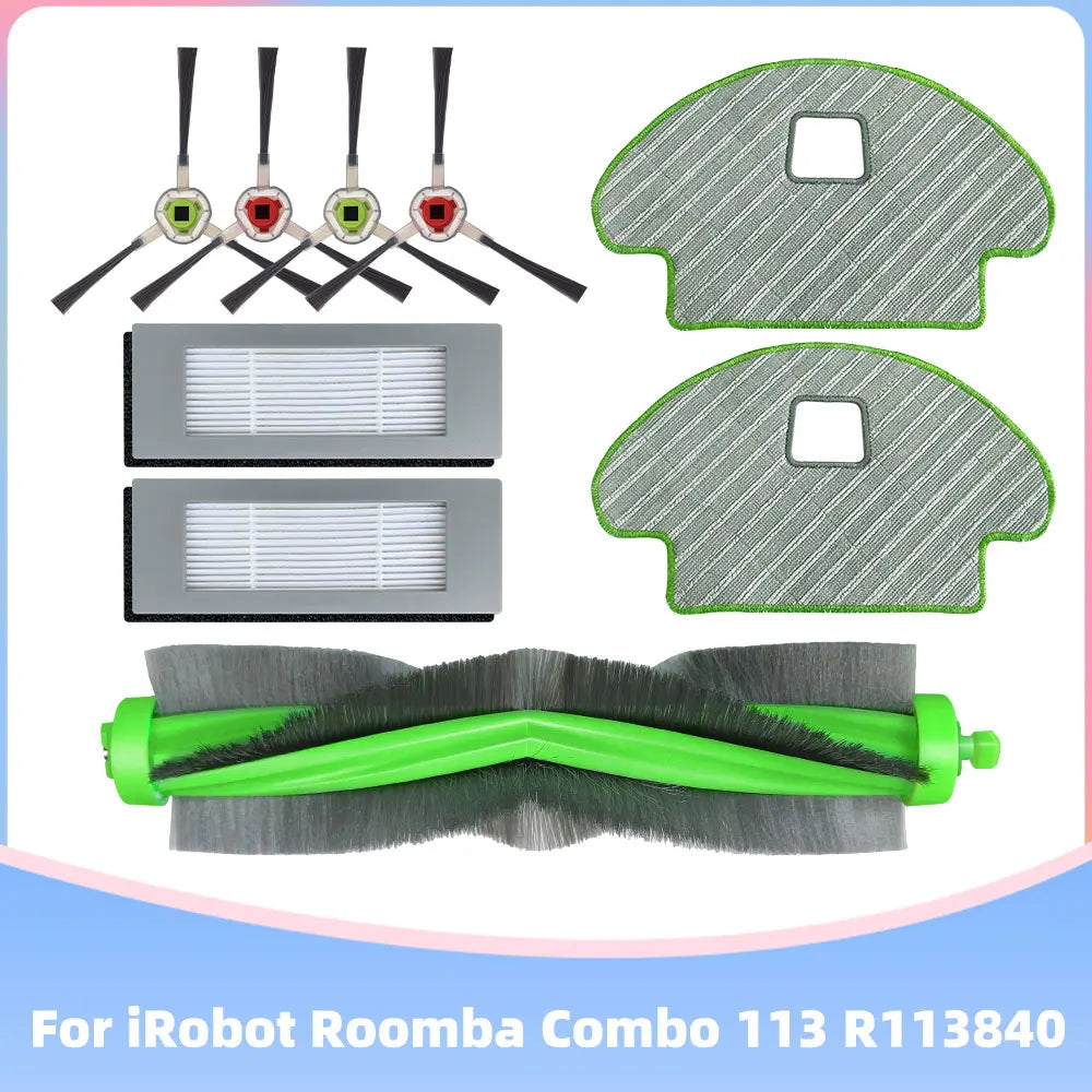 For iRobot Roomba Combo 111 / 113 R113840 Main Side Brush Hepa Filter Mop Cloths Replacement Part Robot Vacuums Accessory