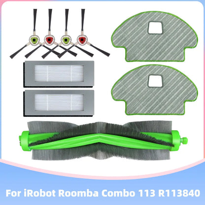 For iRobot Roomba Combo 111 / 113 R113840 Main Side Brush Hepa Filter Mop Cloths Replacement Part Robot Vacuums Accessory