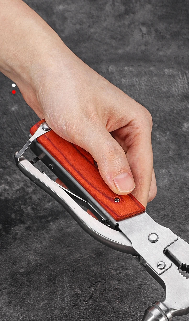 Camping Gear Multitool,Survival Gear for Outdoor Hunting Hiking, Emergency Escape Tool with Axe,Hammer,Plier,Knife,Bottle Opener