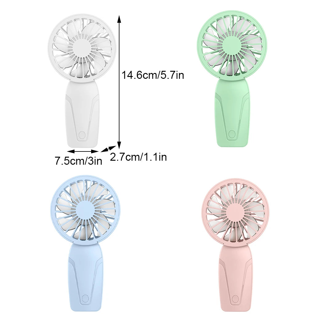 Portable Handheld Fan Mini Cooling Fan USB Rechargeable Eyelash Mute Cooler Handheld Fan Rechargeable Fan Camping Supplies