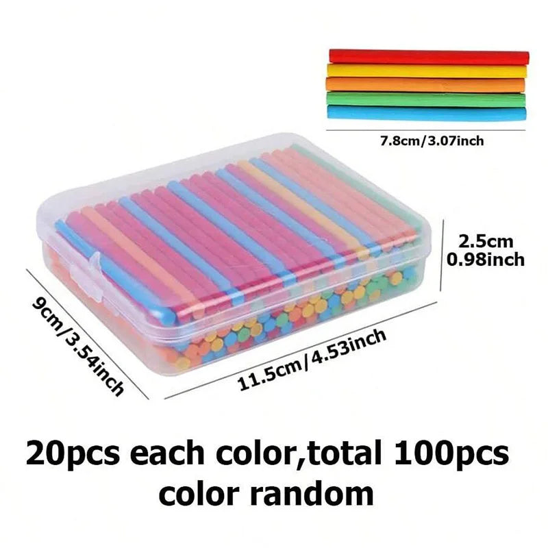 Counting Sticks Wooden/Plastic Lower Grades Mathematics Teaching Tools Office Educational Supplies Students Arithmetic Tool TMZ