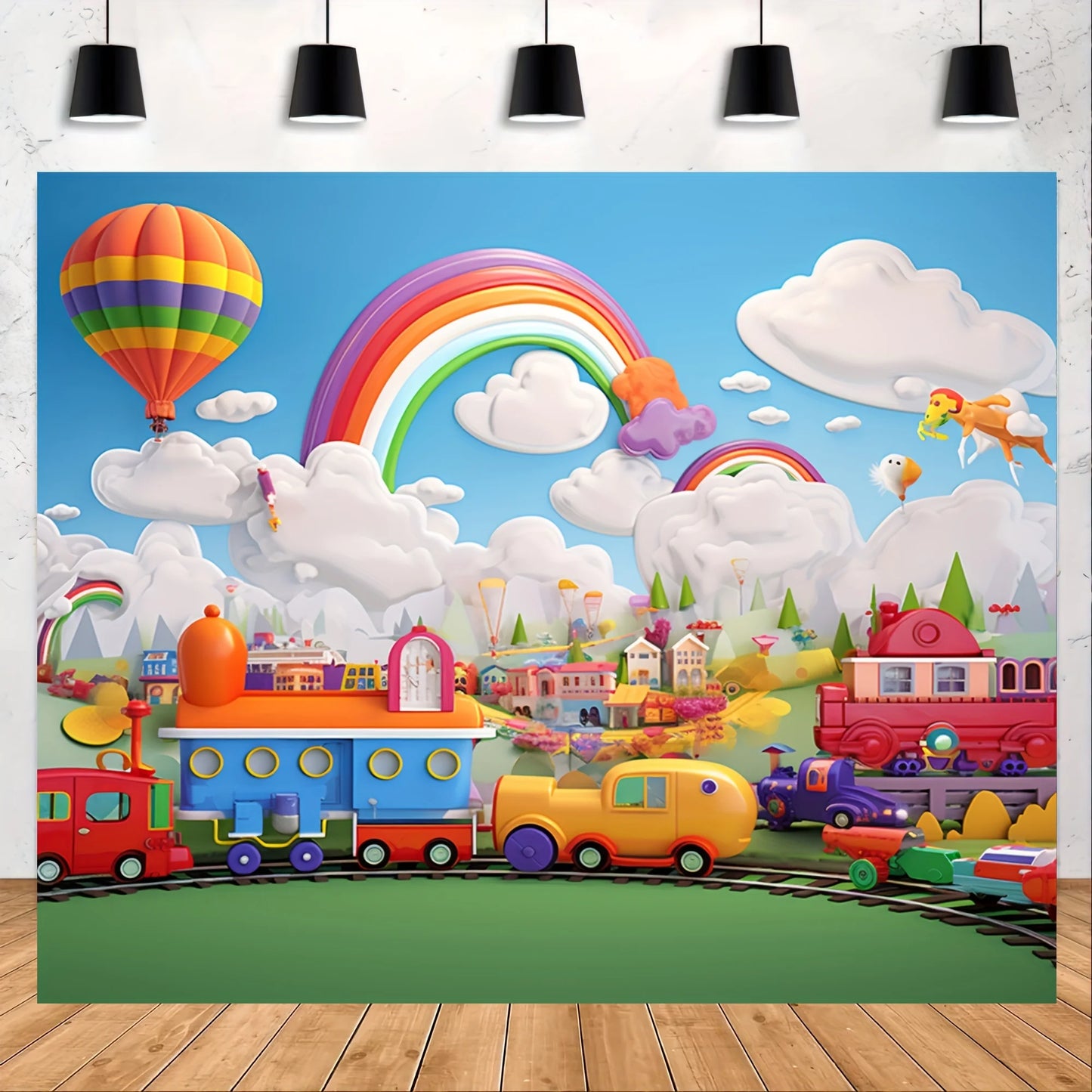 Train party Background Banner Decoration Party supplies Train birthday party gift supplies