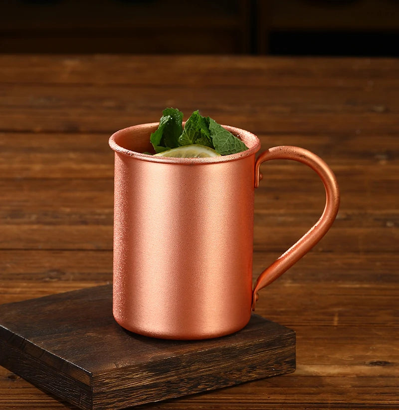 400ml 16.0oz 100% Copper Moscow Mule Mug Durable Coppery Beer Mugs Coffee Mug Milk Cup Pure Copper Cup Drinkware