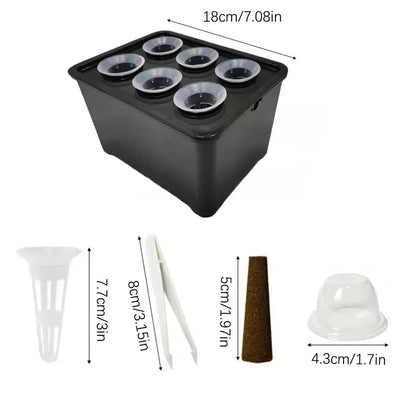 1 36-piece hydroponic seedling starter kit, indoor soilless vegetable and herb growing system, perfect for balcony gardening