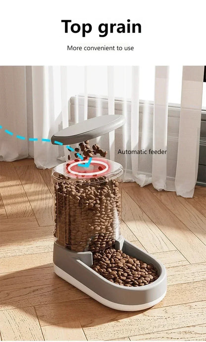 Automatic And Convenient Pet Feeder Water Dispenser Cat Dog Food Bowl Puppy Cat Drinks And Eats Without Plugging In