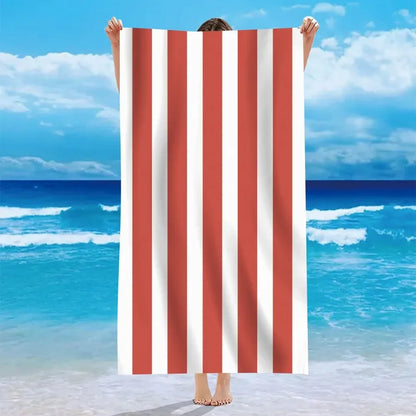 Beach in Style! Multicolor Striped Beach Towels for Sun-soaked Adventures Suitable for towels, bath towels, beach towels