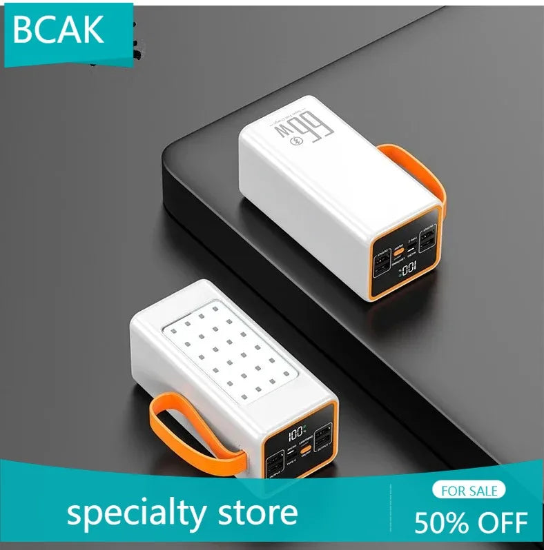 BCAK /Hot  style  500000mah 100000mah 200000mah 300000mah Upgraded Version Super power bank fast charge with LED Large Capacity