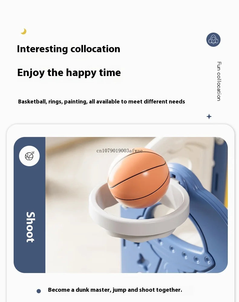 Children's Slide Outdoor Indoor Domestic Baby Sports Three-in-one Slide Swing Family Multifunction Amusement Park Toys Slide