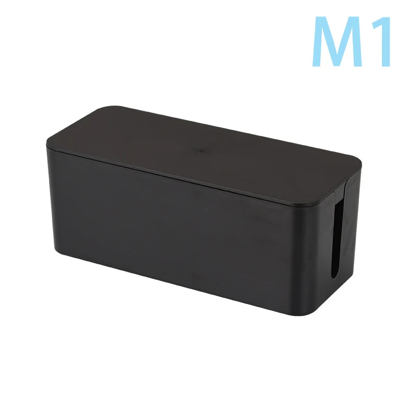 Cable Storage Box Power Board Wire Management Socket Strip Wire Case Dust Charger Socket Organizer Network Bin Charger