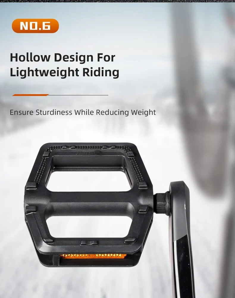 Bicycle Pedals Ultralight MTB Road Pedal Cycling Mountain Bike Accessories Foot Plat Anti-slip 9''16 Standard Universally Pedals