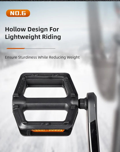 Bicycle Pedals Ultralight MTB Road Pedal Cycling Mountain Bike Accessories Foot Plat Anti-slip 9''16 Standard Universally Pedals