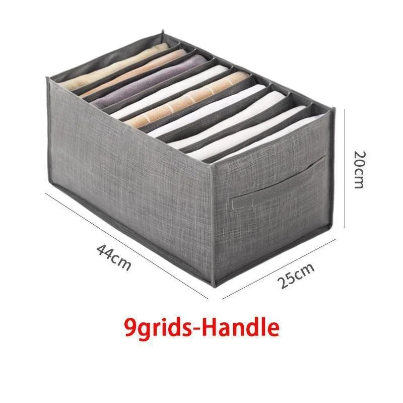 Foldable Storage Organizers Drawer Closet Divider Boxes for Jeans Socks Bra Wardrobe Clothes Storage Underwear Organizers Sets