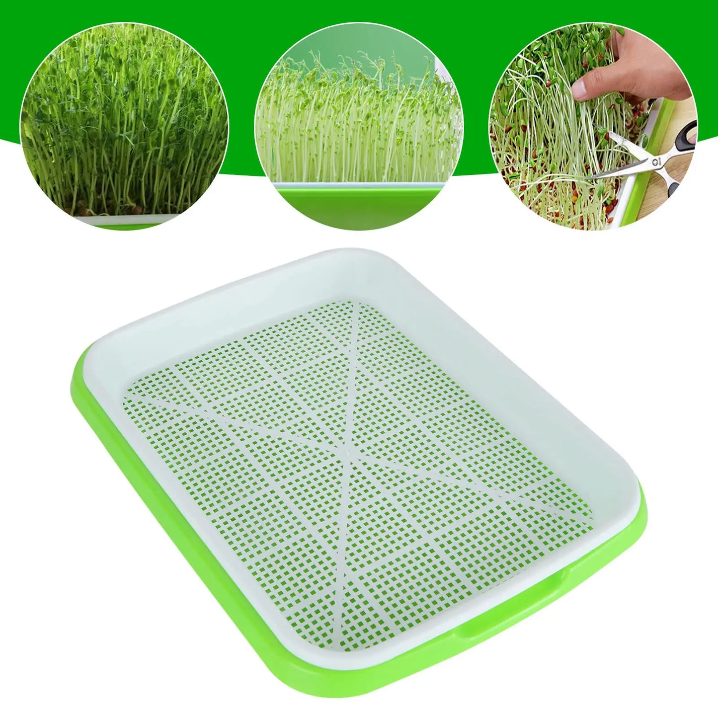 Microgreens Sprouter Tray Hydroponic / Sprouting Tray For Sprout Horticultural Hydroponic Systems Tray Garden Nursery Potted