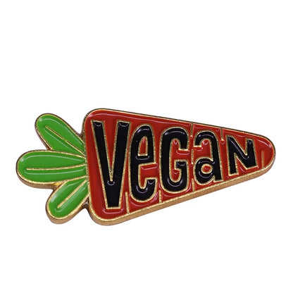 Vegan Interesting vegetarianism Enamel Pins Vegan off the meat Metal Brooch Badge Fashion Jewellery Backpack Accessory Gifts
