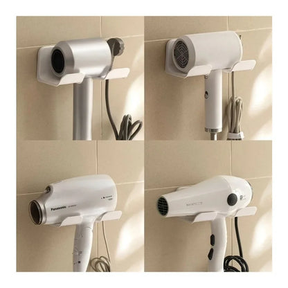 Wall mounted hair dryer bracket, non perforated hair dryer bracket, hair dryer storage rack, white, black