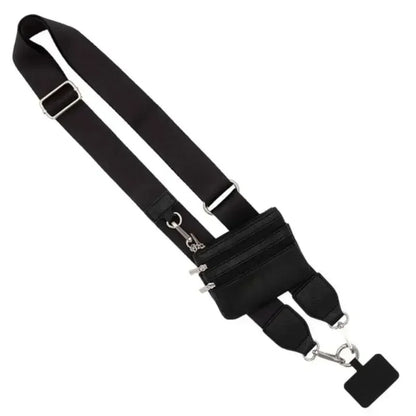 Phone Strap With Zippered Pouch Adjustable Perforation-Free Simple Phone Lanyard Detachable Cross Strap For Mobile Phone