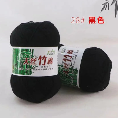Tiansi Bamboo Cotton Yarn Bamboo Charcoal Cotton Hook Needle Thread Cotton Nitrile Woven Yarn DIY Weaving Material