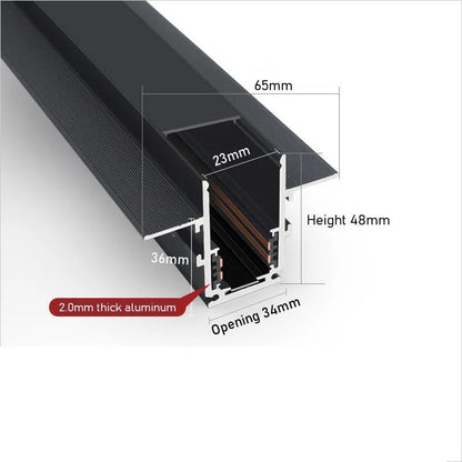 Magnetic Track Light Grille Flood Lamp Modern Embedded Flexible Linear Fixture LED Spotlight DC48V Ceiling Indoor Living